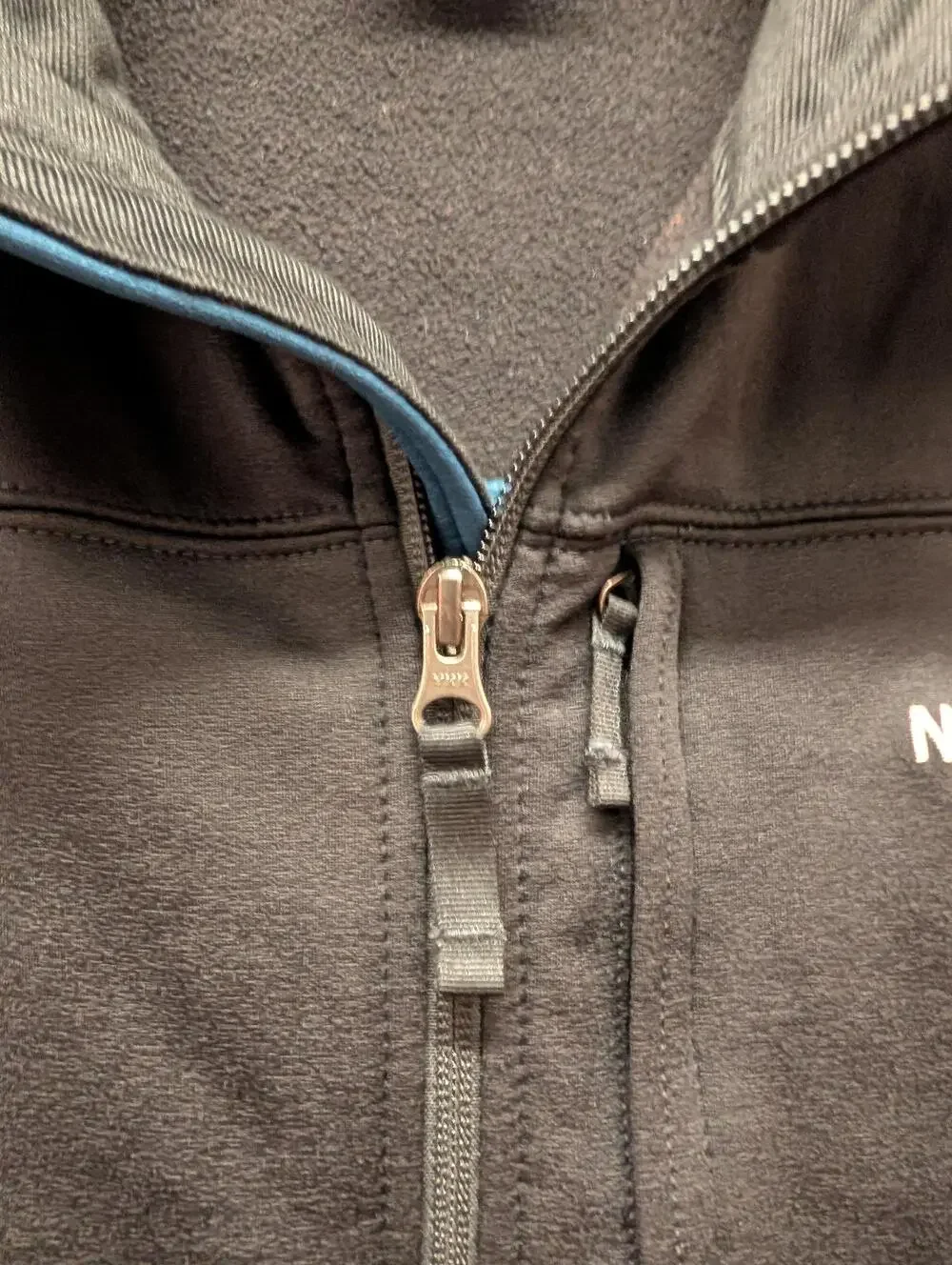 The North Face Jacket Mens Small Blue Black Full Zip Fleece Two Tone Pockets